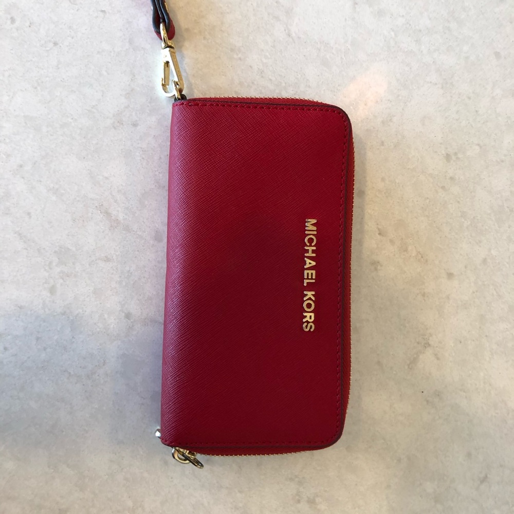 Michael Kors red wallet